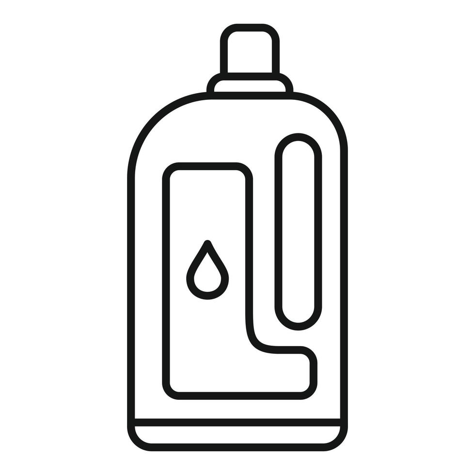 ícone de garrafa limpa amaciante, estilo de estrutura de tópicos vetor