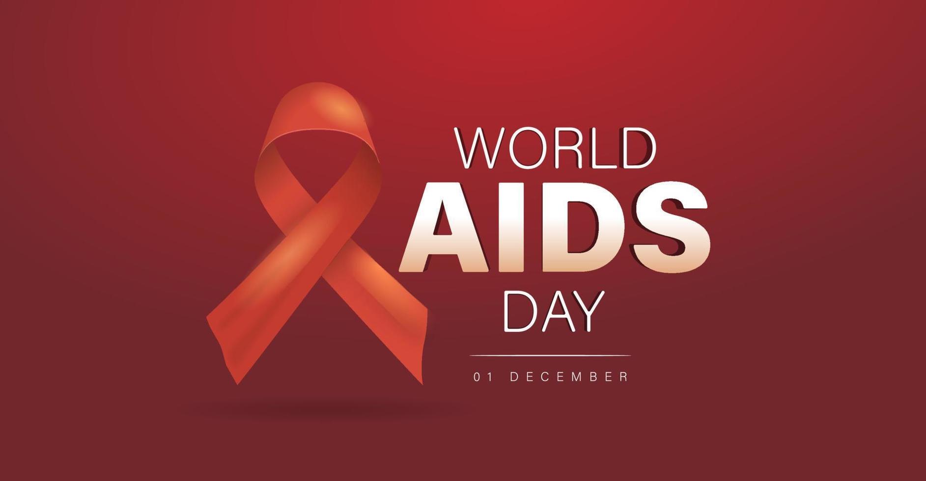 gráfico vetorial da campanha do dia mundial da aids vetor