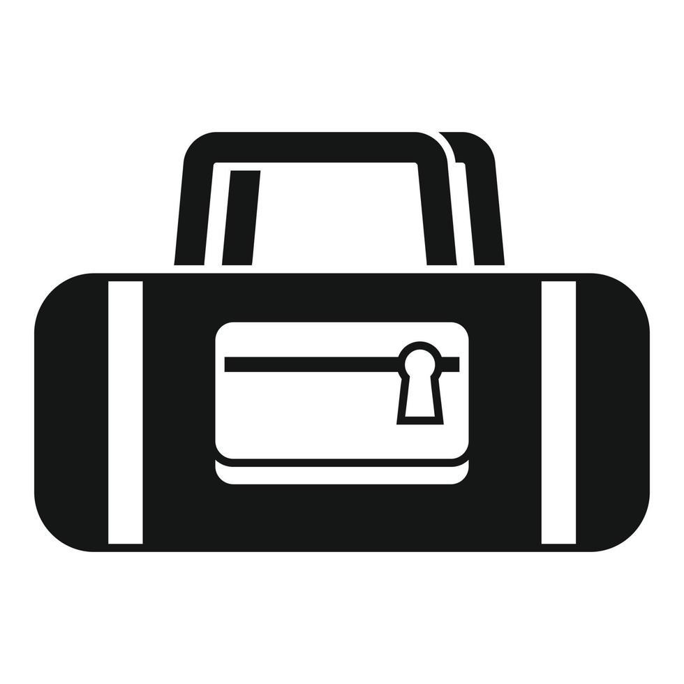 ícone de bolsa esportiva, estilo simples vetor