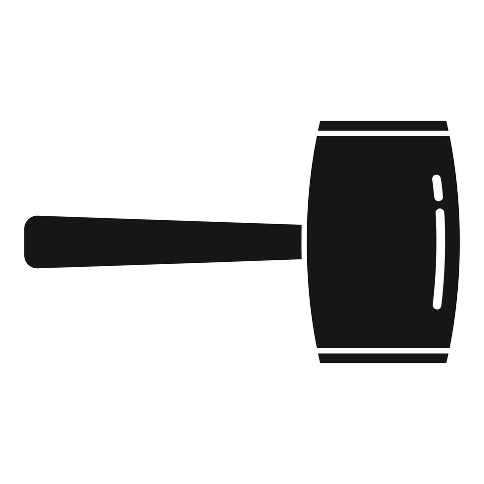 ícone de martelo de madeira, estilo simples vetor