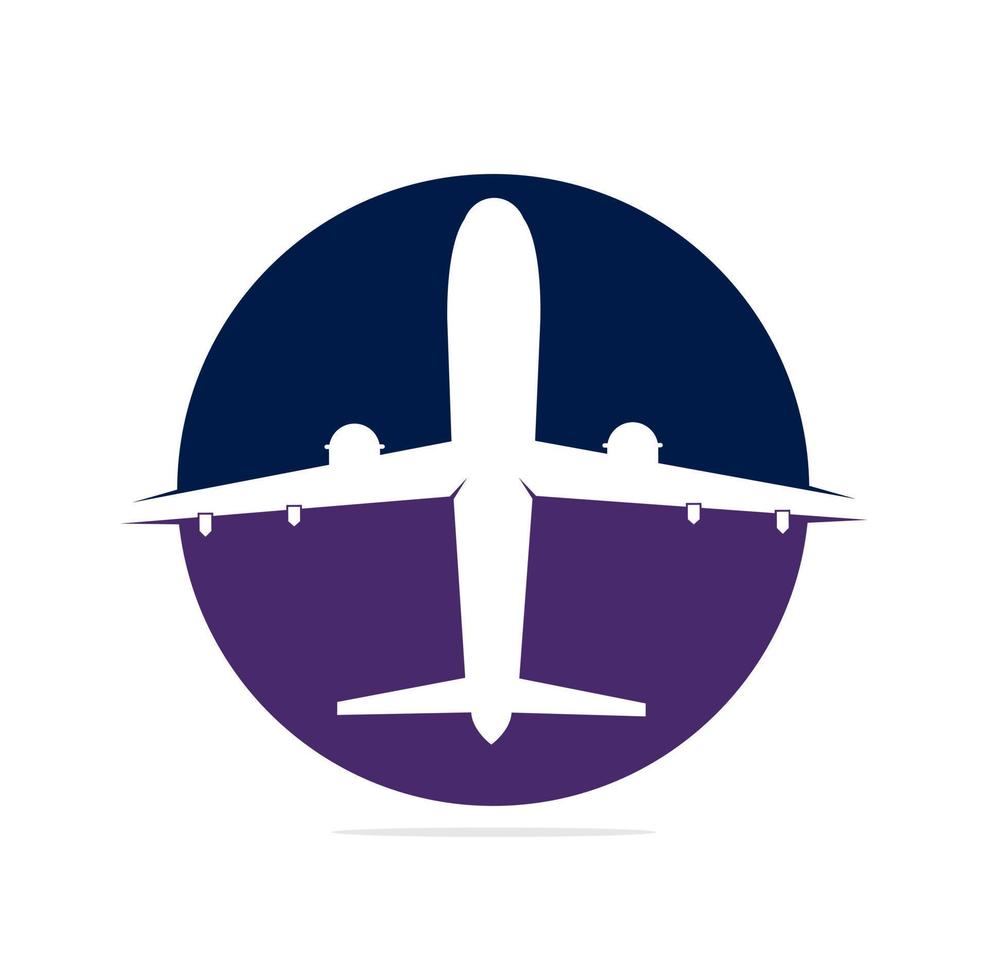 modelo de logotipo de design de ilustração vetorial de ícone de avião, logotipo da empresa de avião, logotipo de viagem, vetor