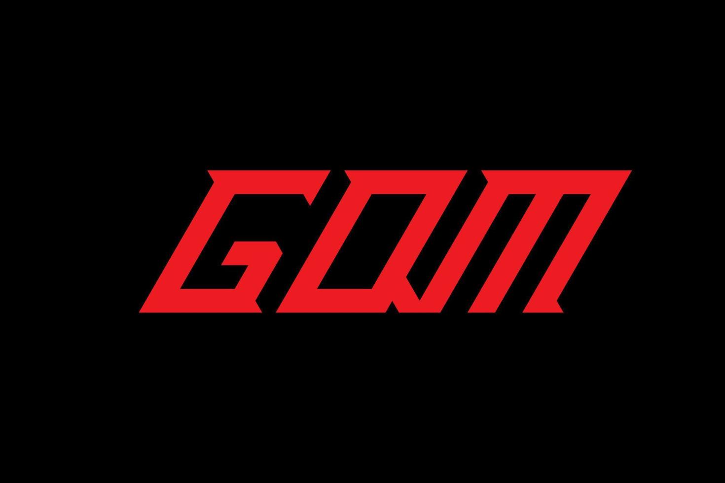 design de logotipo de letra e alfabeto gqm vetor