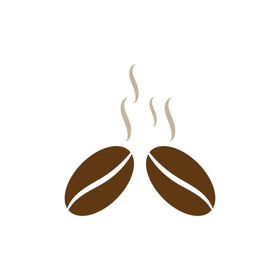 logotipo dos grãos de café vetor