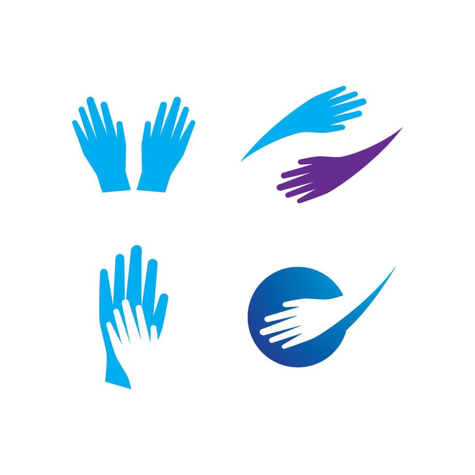 logotipo de cuidados com as mãos vetor