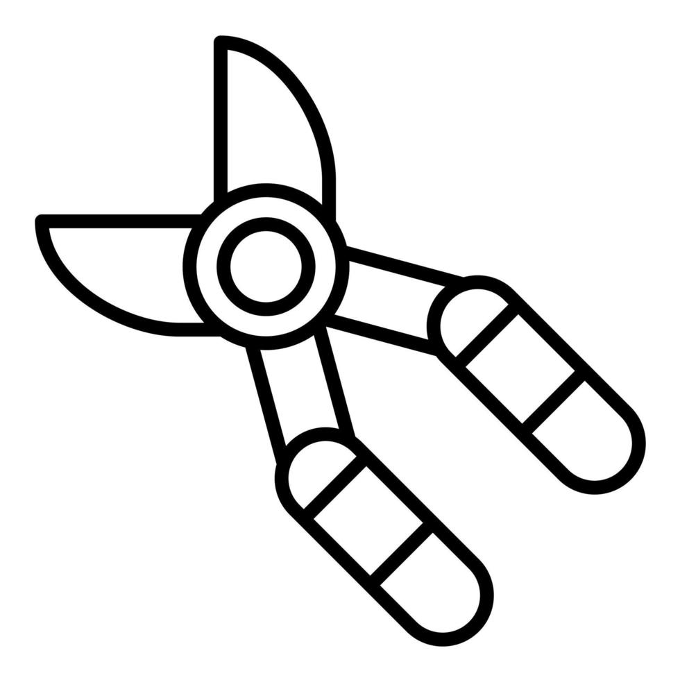 ícone de linha de cortador de tubos vetor