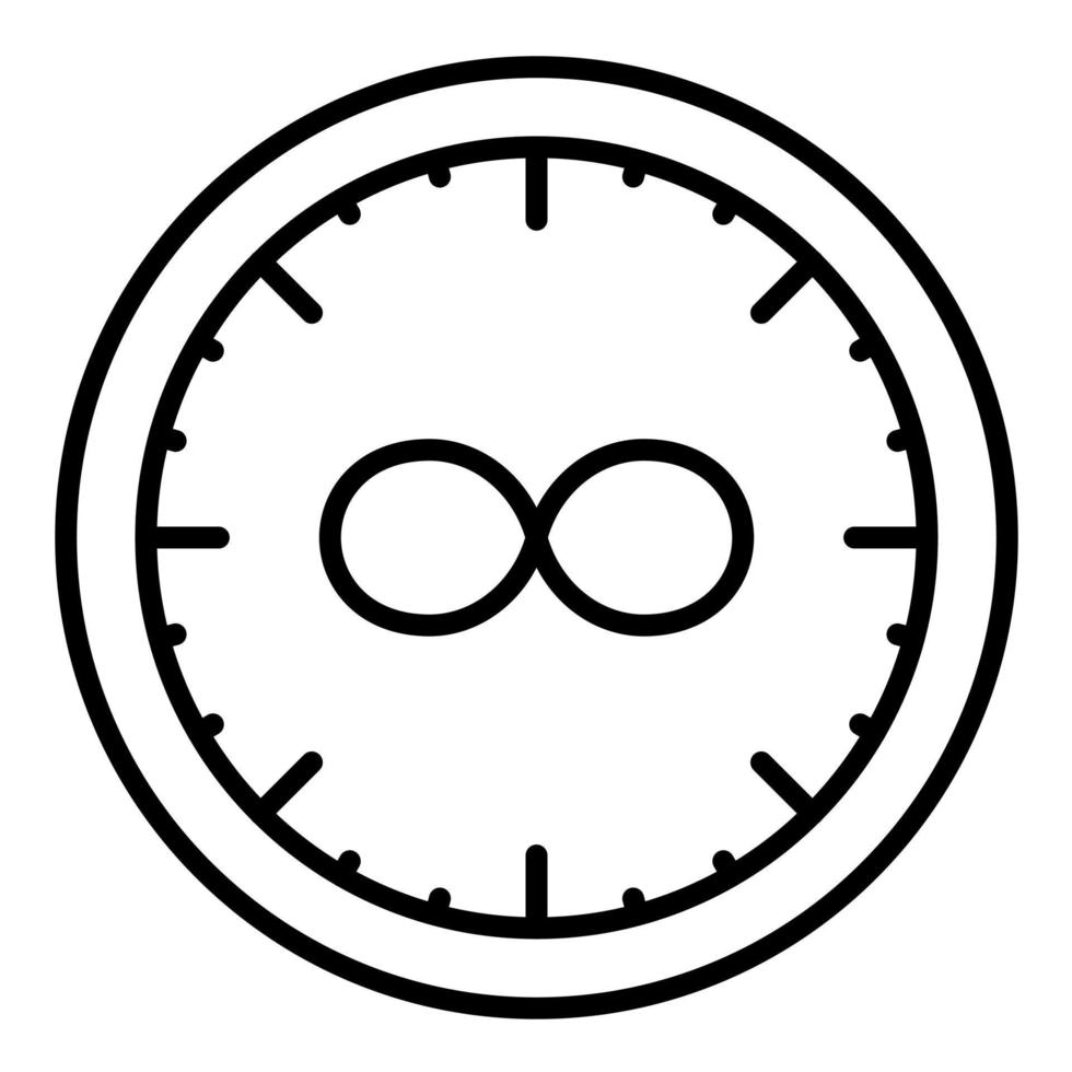 ícone de linha de loop de tempo vetor
