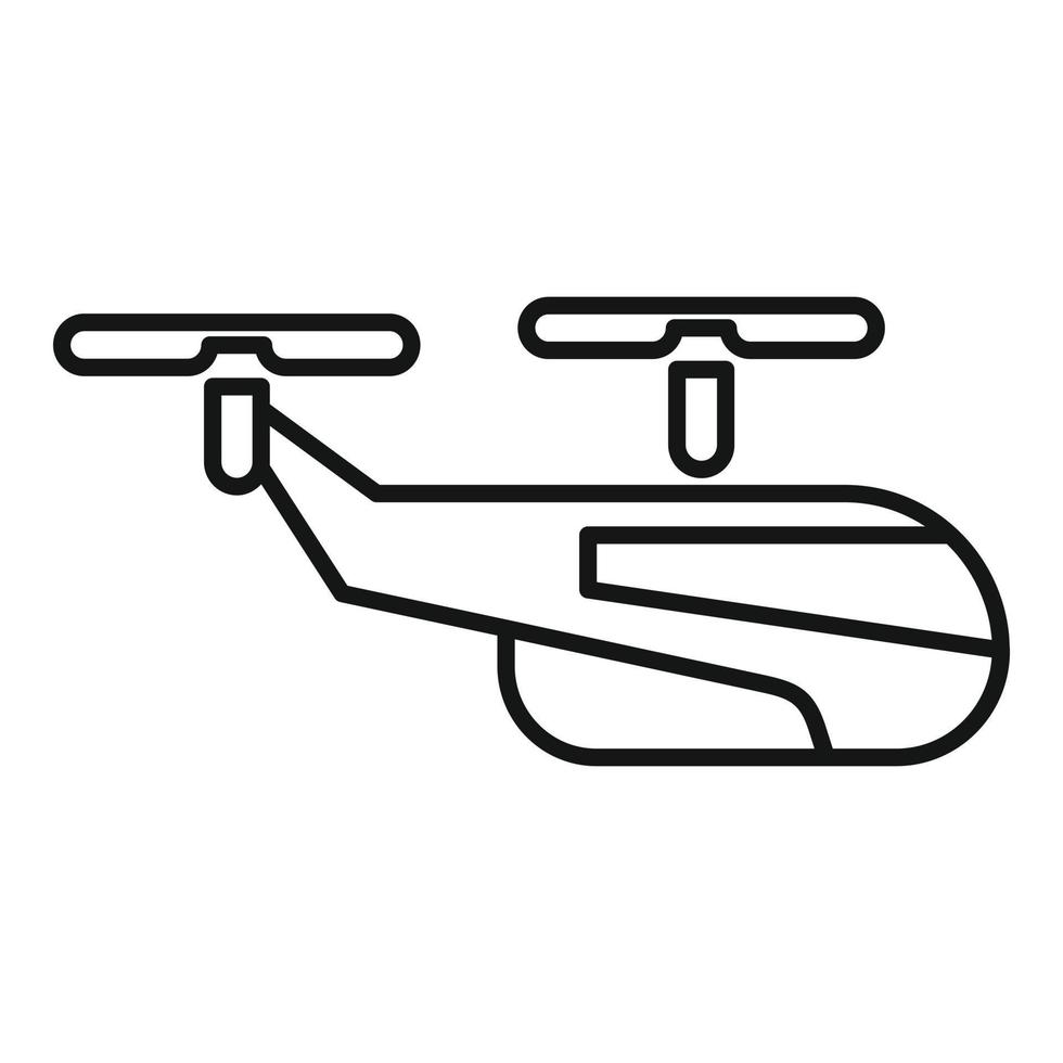 ícone de táxi drone, estilo de estrutura de tópicos vetor