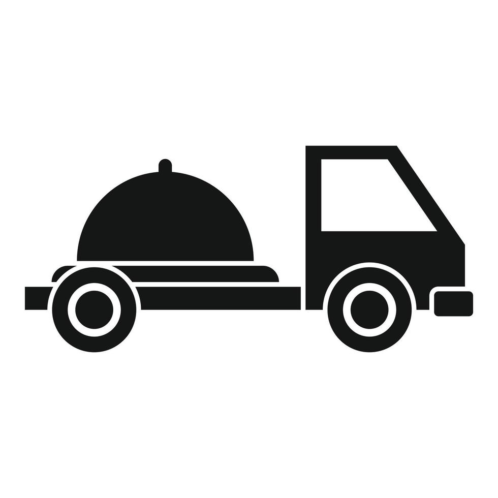 ícone de entrega em domicílio de comida, estilo simples vetor