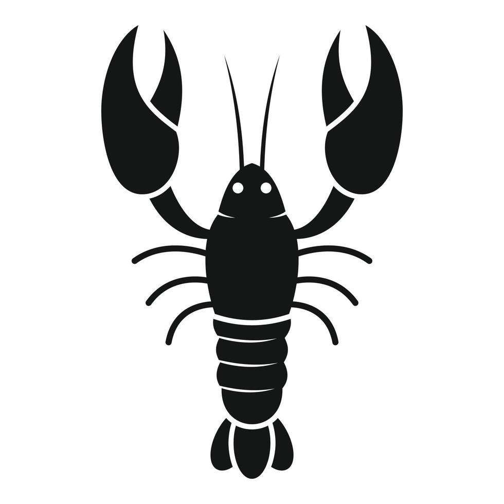 ícone de lagosta saudável, estilo simples vetor