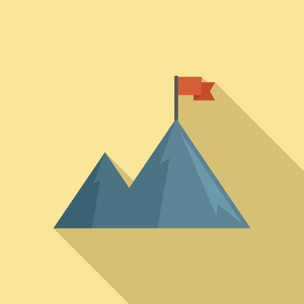 ícone de alvo de montanha, estilo simples vetor