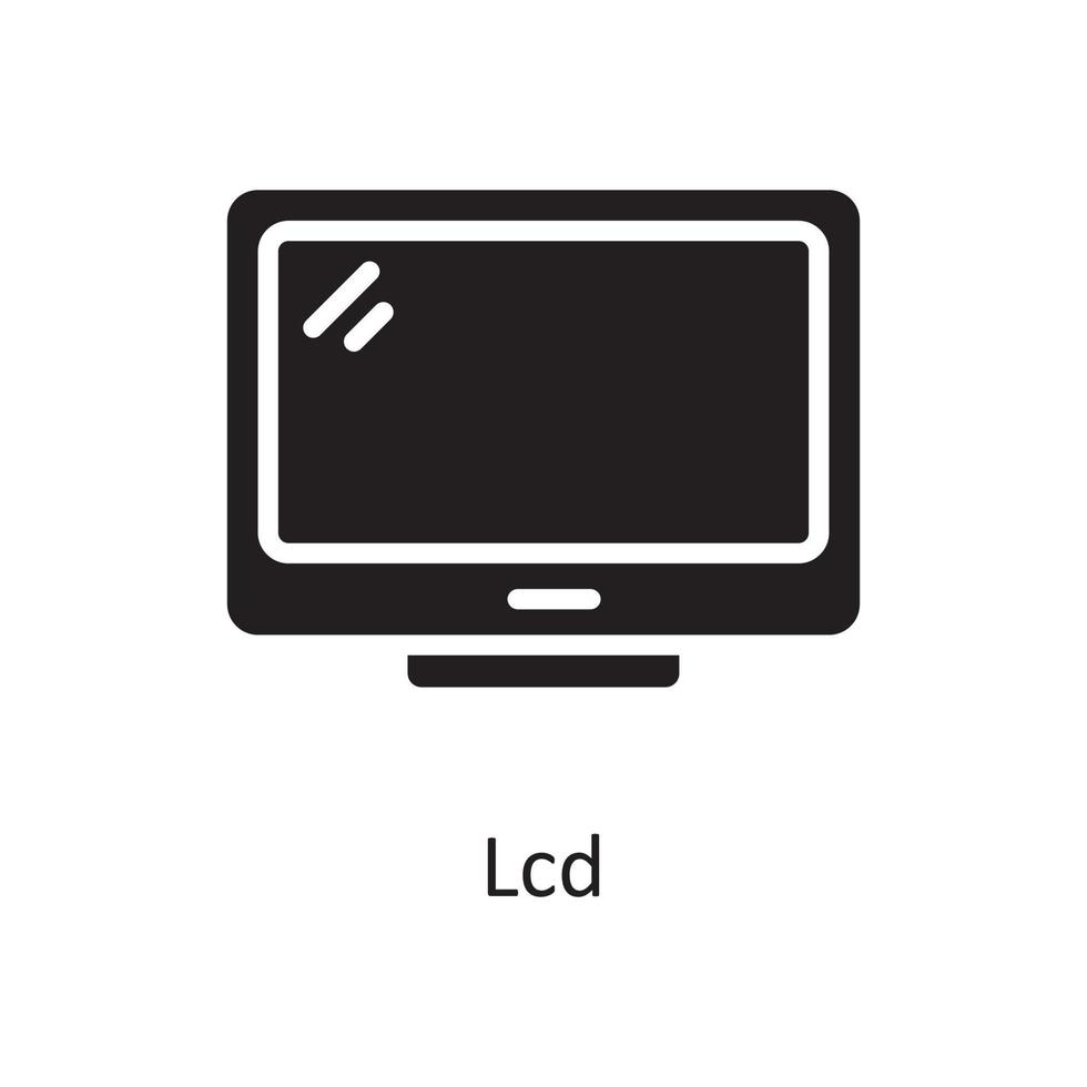 ilustração em vetor lcd ícone sólido design. símbolo de limpeza no arquivo eps 10 de fundo branco