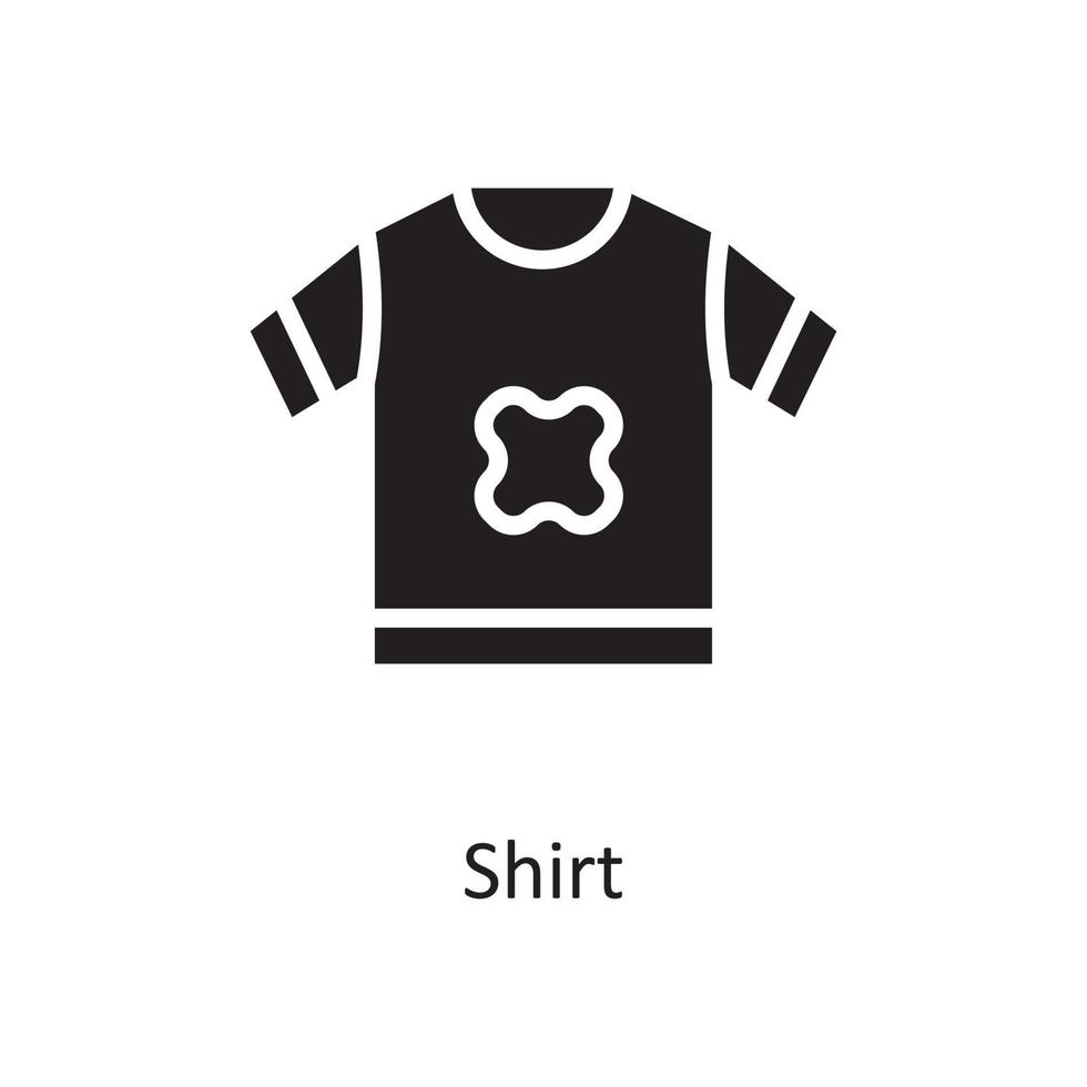 camisa vector solid icon design ilustração. símbolo de limpeza no arquivo eps 10 de fundo branco