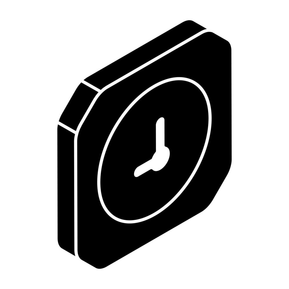 ícone de design moderno de relógio de parede vetor