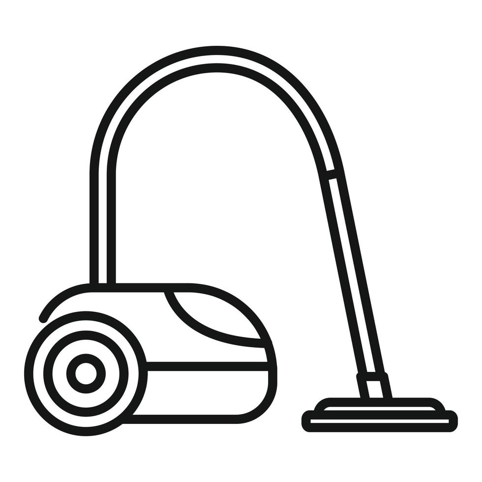 ícone de aspirador de pó doméstico, estilo de estrutura de tópicos vetor