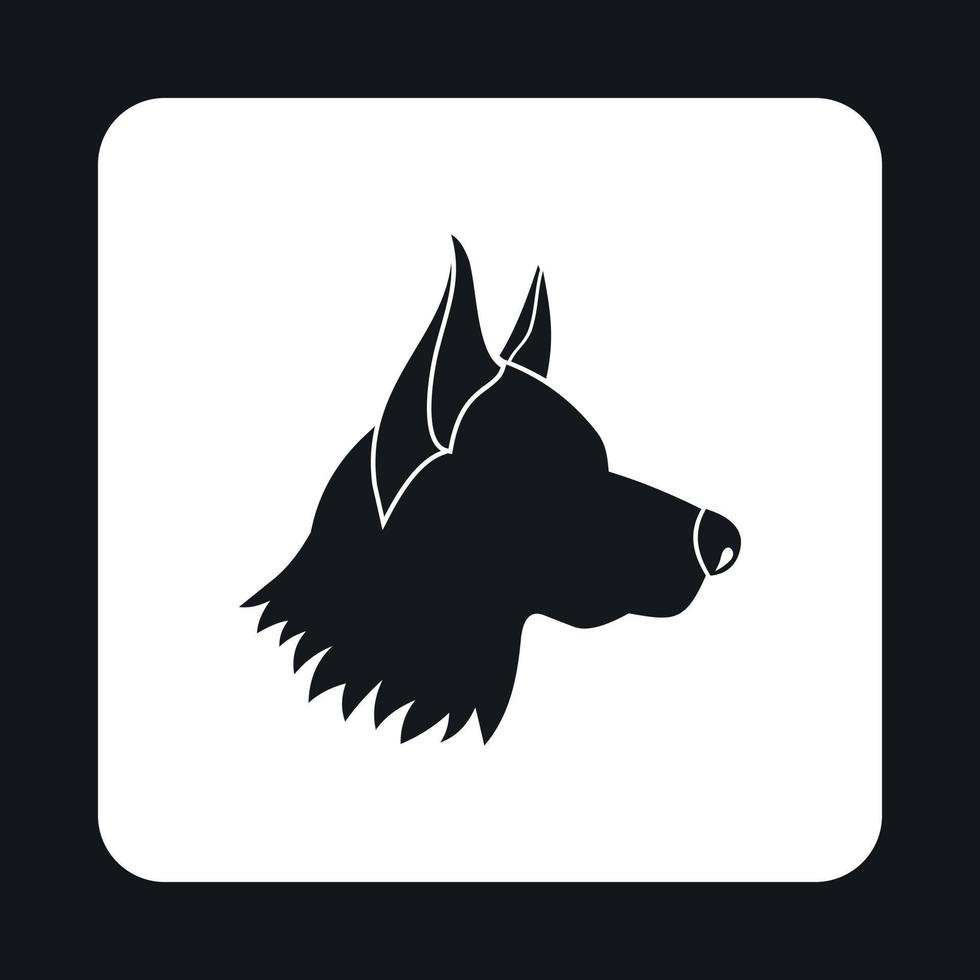 ícone do cão pastor, estilo simples vetor