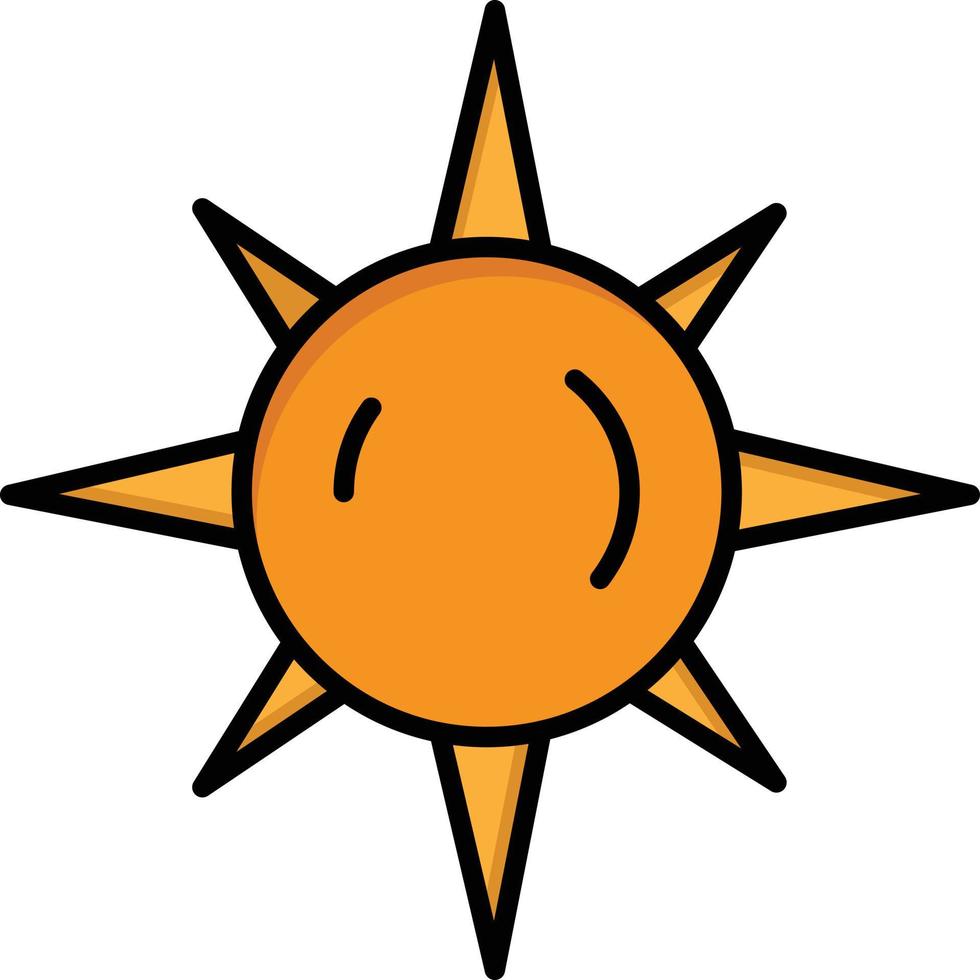 modelo de banner de ícone de vetor de ícone de cor plana de luz de dia de sol