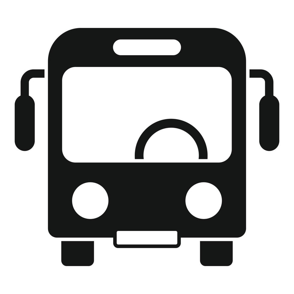ícone de ônibus de viagem, estilo simples vetor