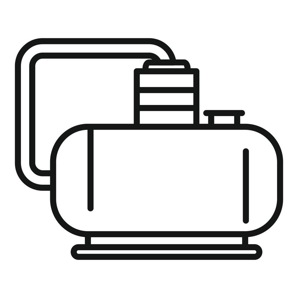 ícone do compressor de ar frio, estilo de estrutura de tópicos vetor