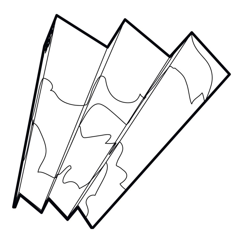 ícone do mapa, delinear o estilo isométrico vetor