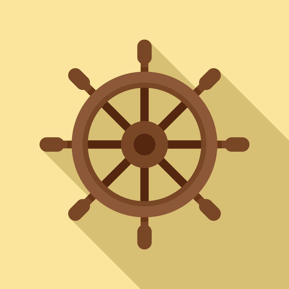 ícone da roda do navio do mar, estilo simples vetor