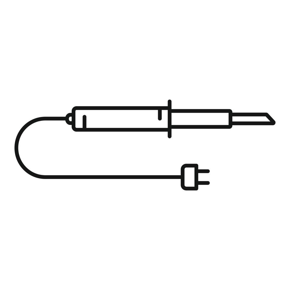 ícone elétrico de solda, estilo de estrutura de tópicos vetor