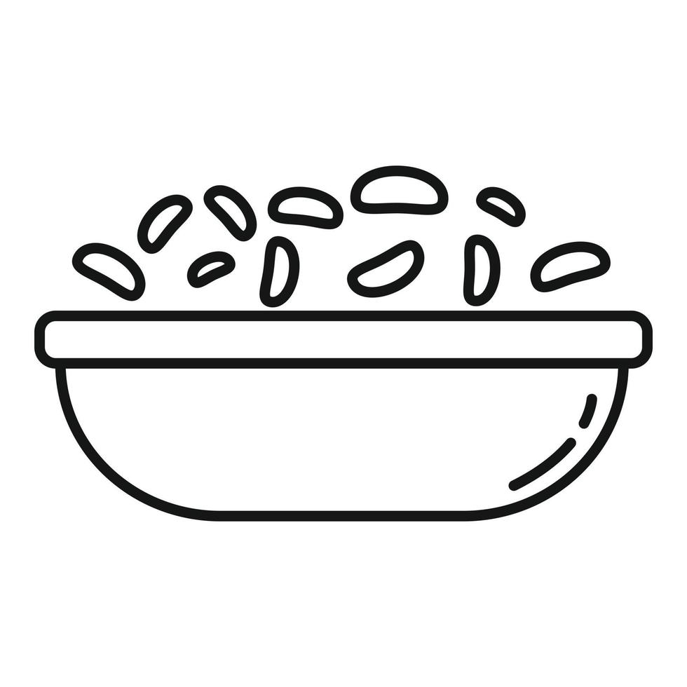 ícone de flocos de cereais matinais, estilo de estrutura de tópicos vetor