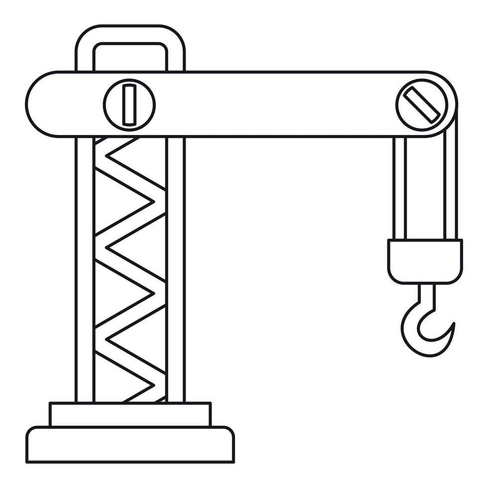 ícone do guindaste, estilo de estrutura de tópicos vetor