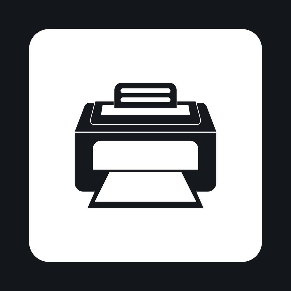 ícone de impressora em estilo simples vetor