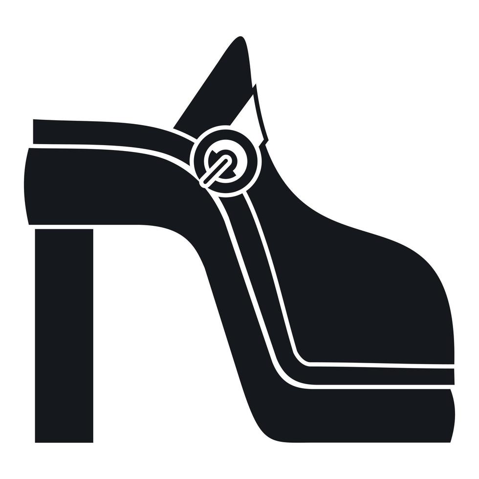 ícone de sapato feminino, estilo simples vetor