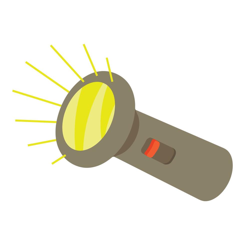 ícone de lanterna, estilo 3d isométrico vetor