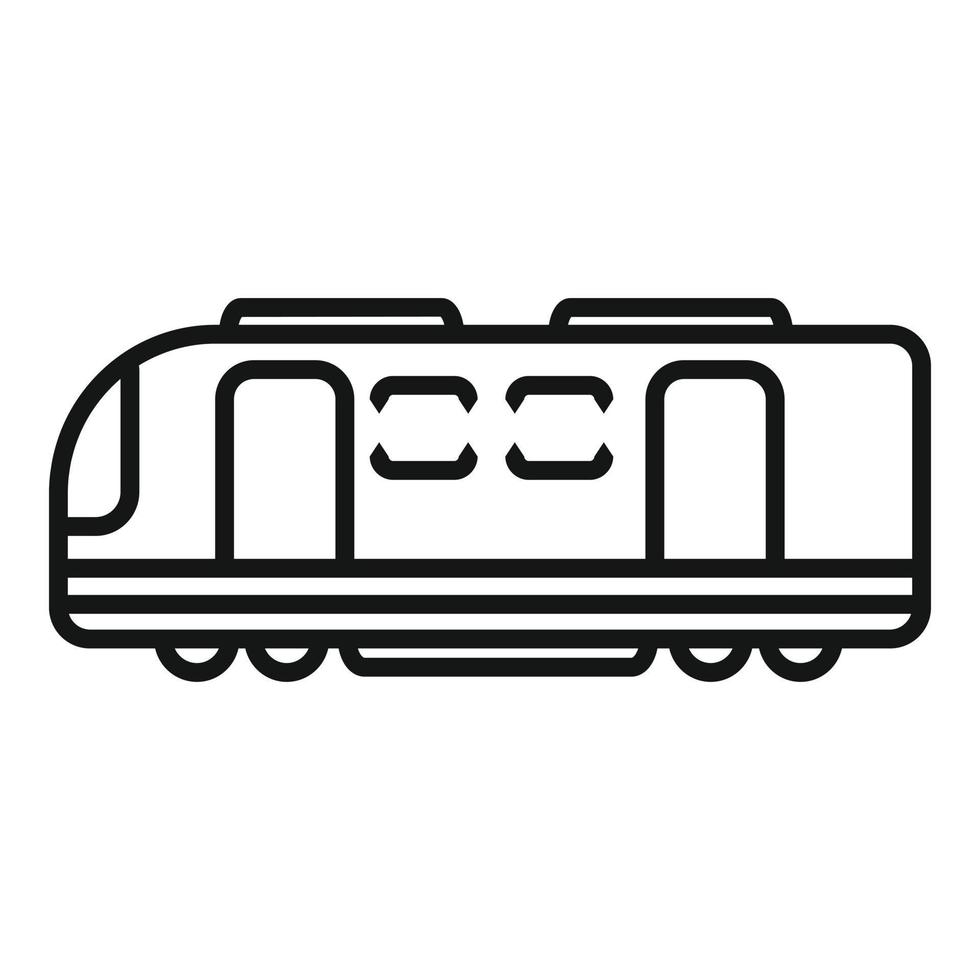 ícone de transporte de trem elétrico, estilo de estrutura de tópicos vetor