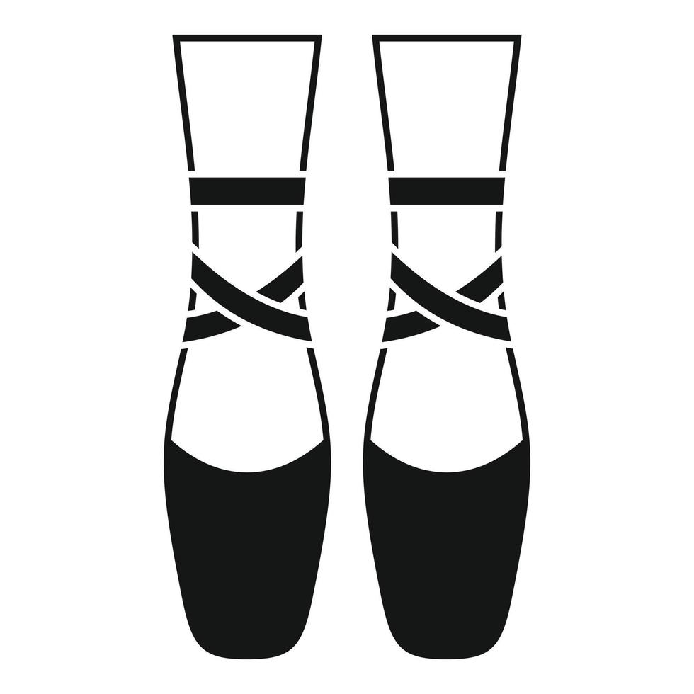vetor simples do ícone dos pés da bailarina. pé de dançarina