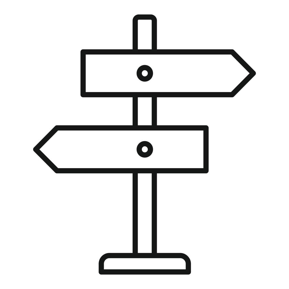 ícone de placa de sinal, estilo de estrutura de tópicos vetor