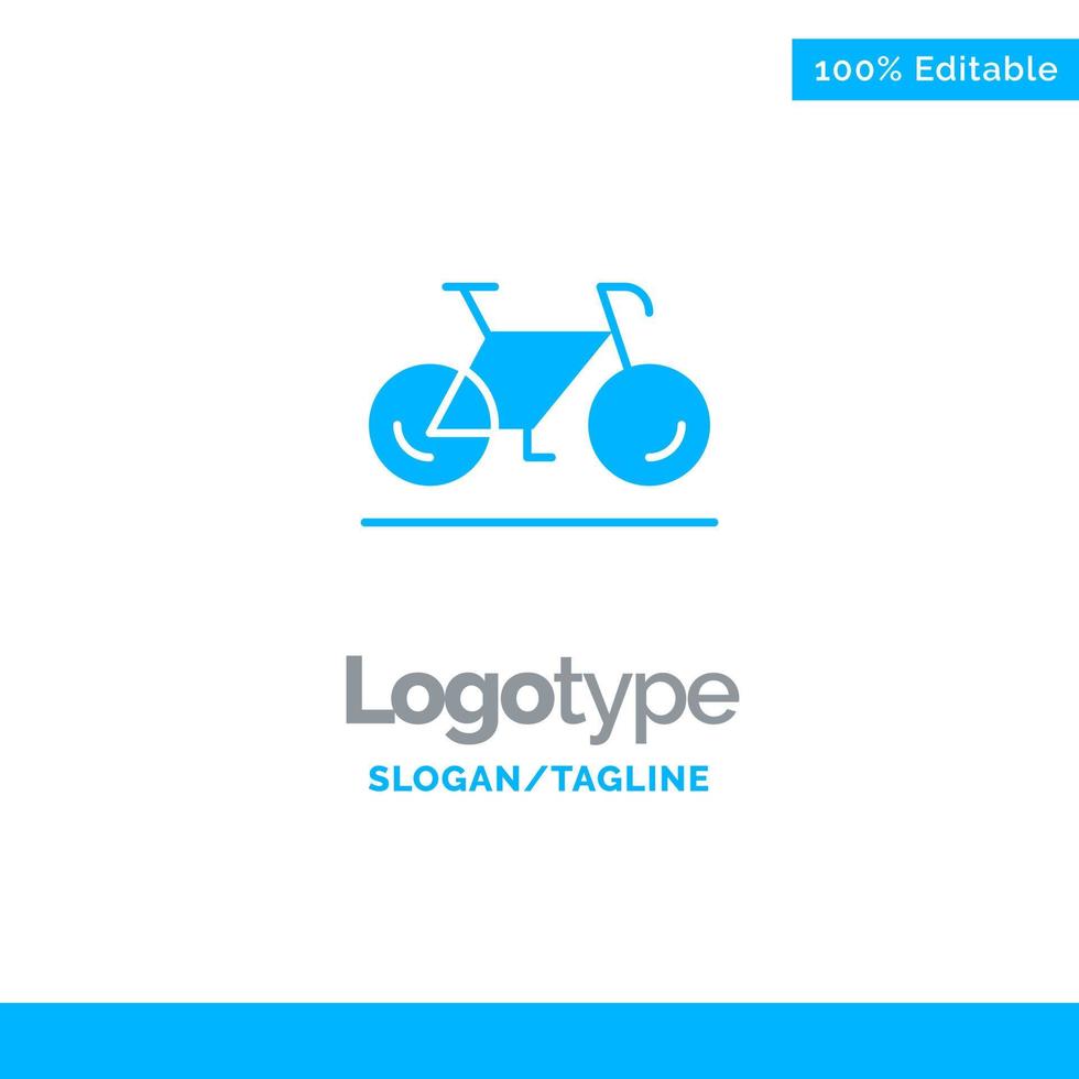 modelo de logotipo de negócios azul de esporte de caminhada de movimento de bicicleta vetor