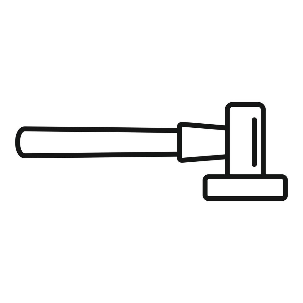 ícone de martelo de ferreiro, estilo de estrutura de tópicos vetor