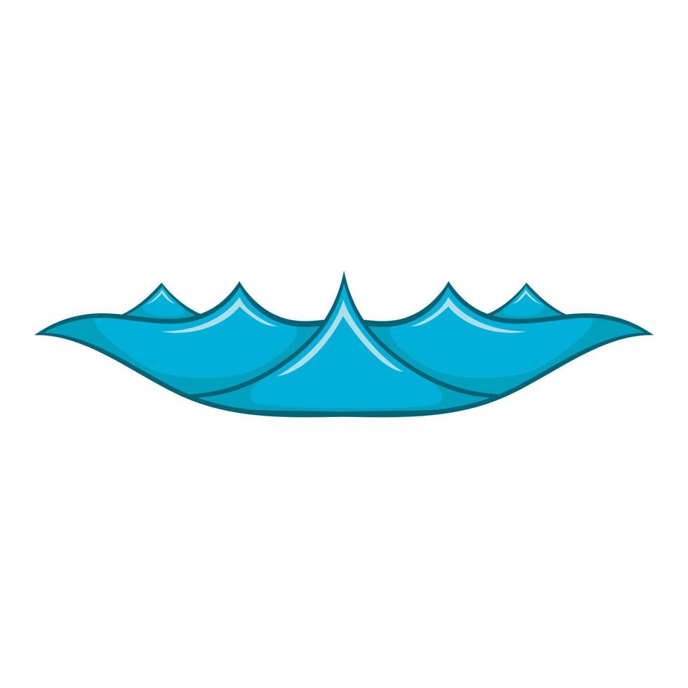 ícone de pequenas ondas oceânicas, estilo cartoon vetor