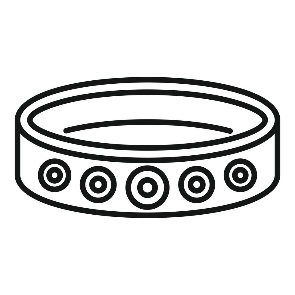 ícone de acessório de pulseira, estilo de estrutura de tópicos vetor