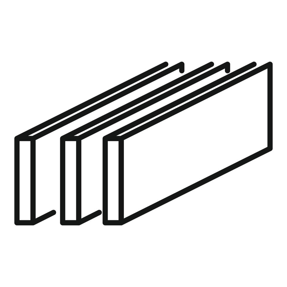 ícone de barras de metalurgia, estilo de estrutura de tópicos vetor