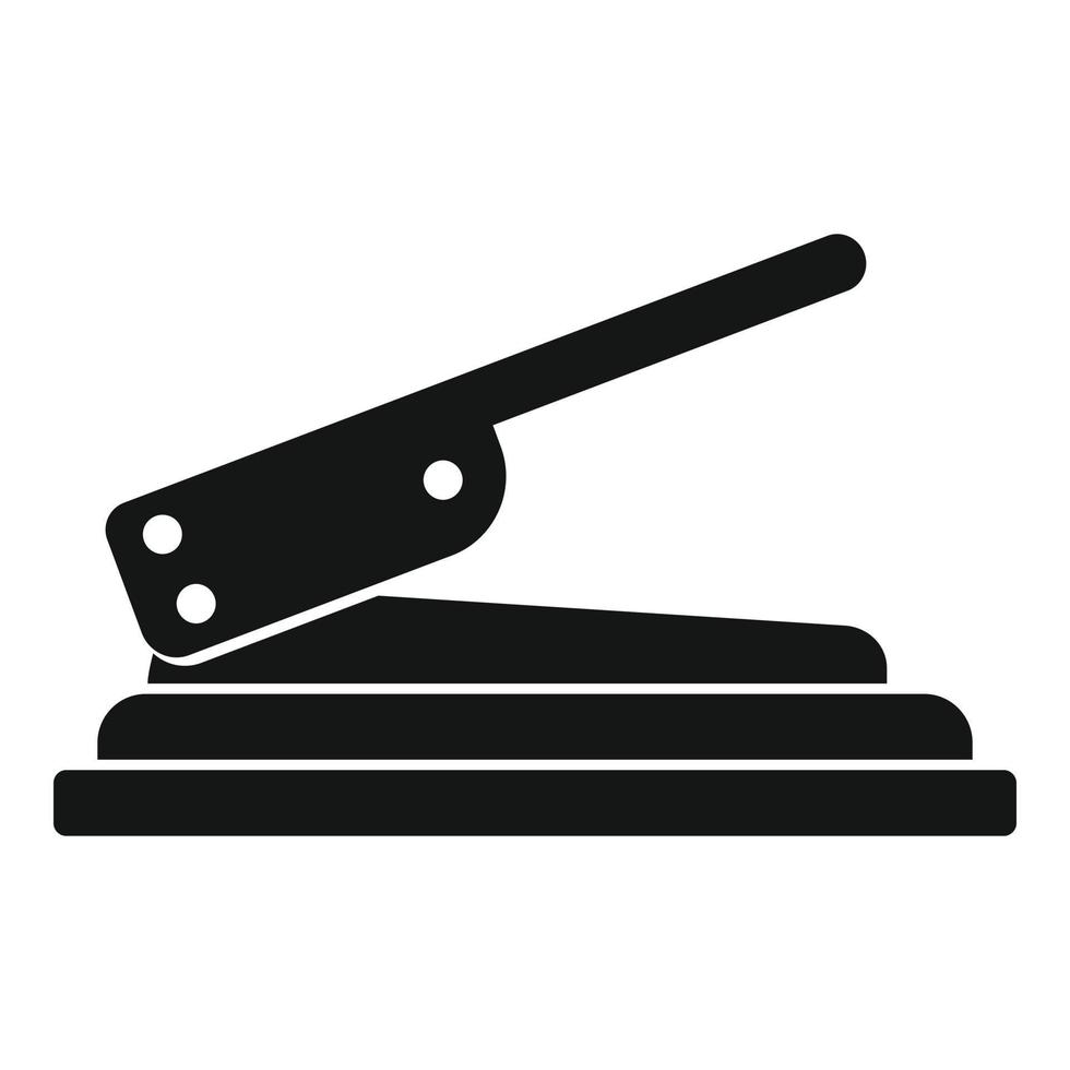 ícone de perfurador de artesanato, estilo simples vetor
