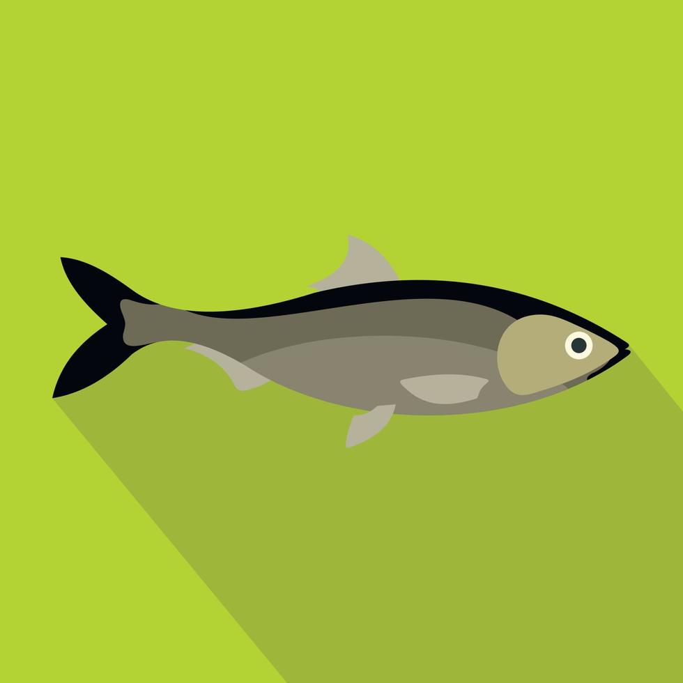 ícone de peixe, estilo simples vetor