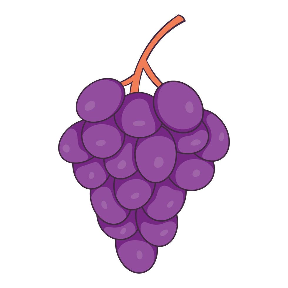 bando de ícone de uvas para vinho, estilo cartoon vetor