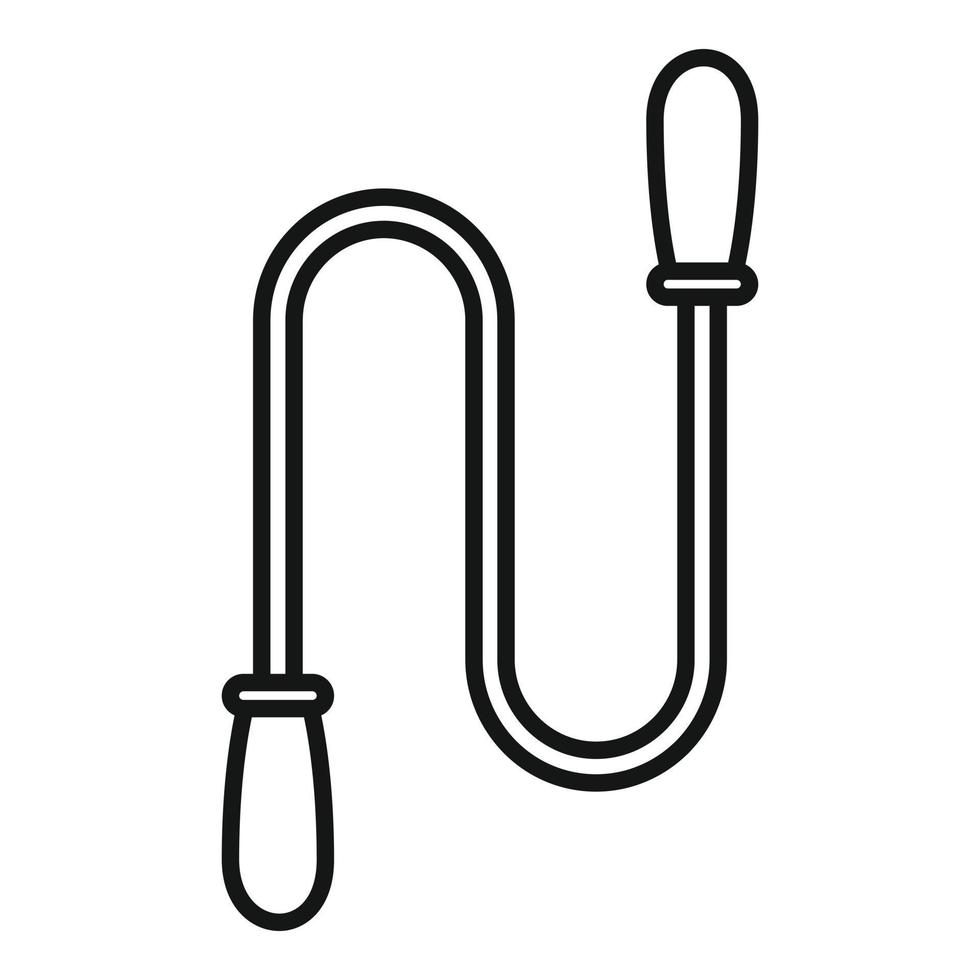 ícone de pular corda, estilo de estrutura de tópicos vetor