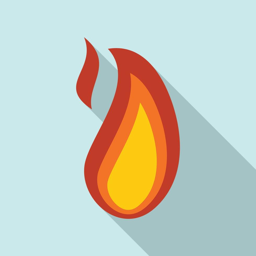 ícone de queimadura de chama de fogo, estilo simples vetor