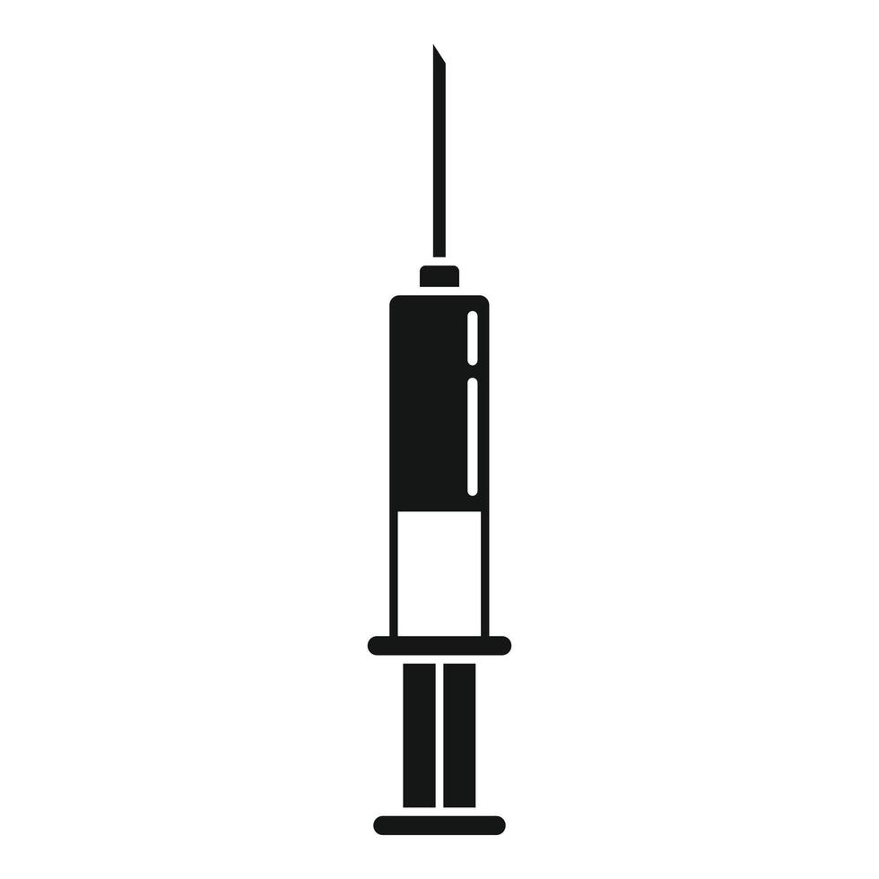 ícone de seringa de nanotecnologia, estilo simples vetor