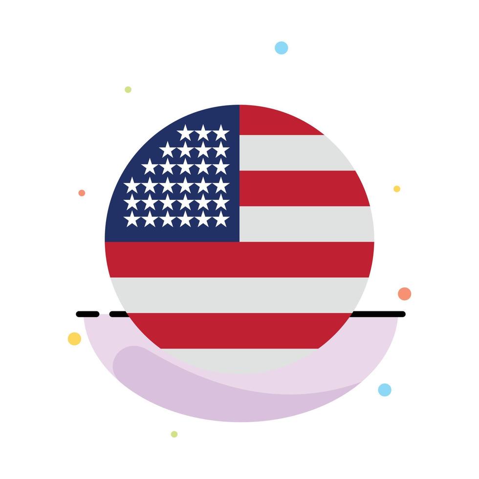 modelo de ícone de cor plana abstrata de ação de graças de bandeira americana vetor
