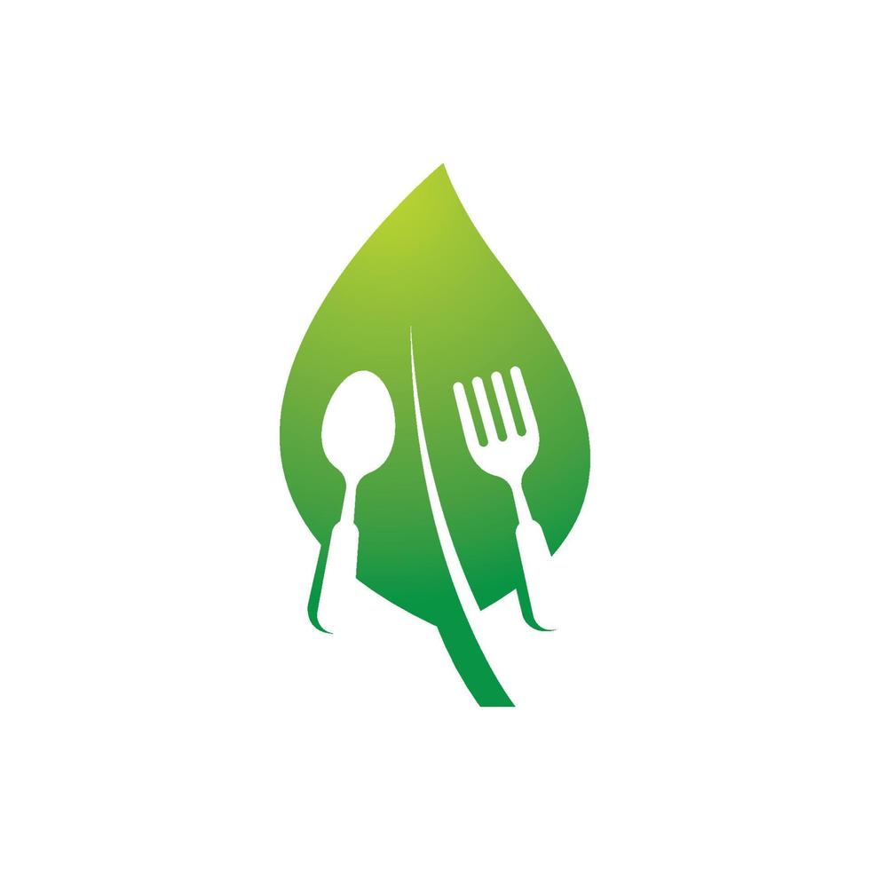 imagens de logotipo de comida vegetariana vetor