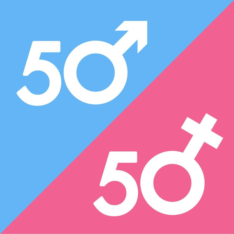 ícone de igualdade de gênero vetor