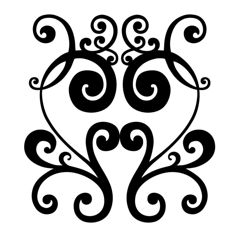 redemoinho de ornamento de rolagem barroco vintage vector Damasco. redemoinho de escudo heráldico do monograma vitoriano. folha de padrão de folha floral retrô folhagem de borda antiga caligrafia de acanto gravada tatuagem.elemento de decoração de azulejos