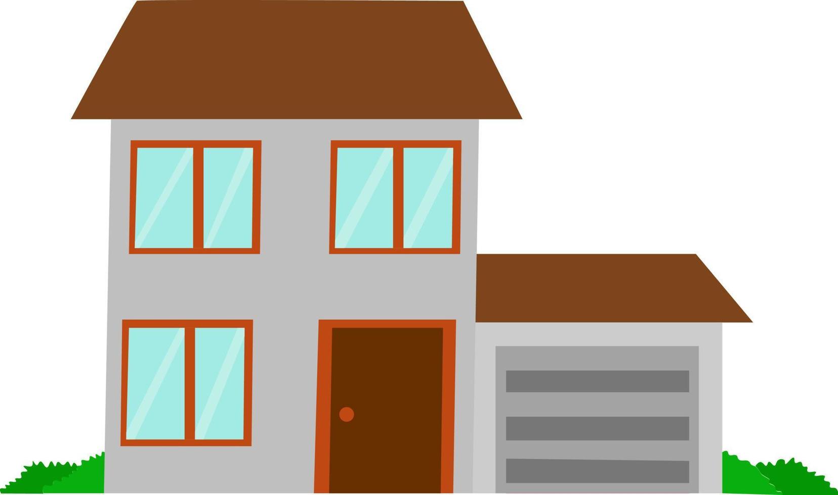 ilustração de casa minimalista isolada no fundo branco vetor
