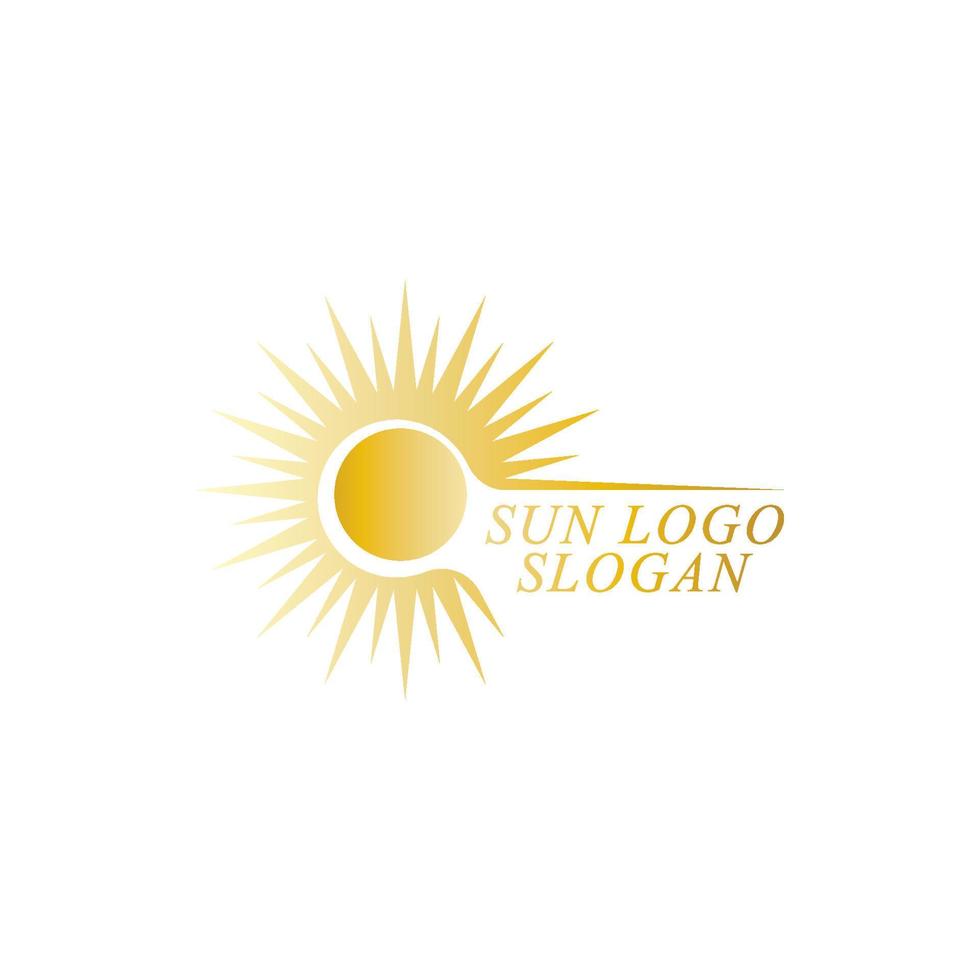 modelo de design de logotipo de ícone de sol vetor